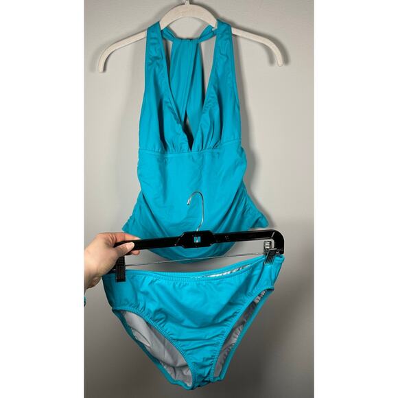 Venus Blue Tankini Swimsuit Set Women's 12 - Picture 1 of 10